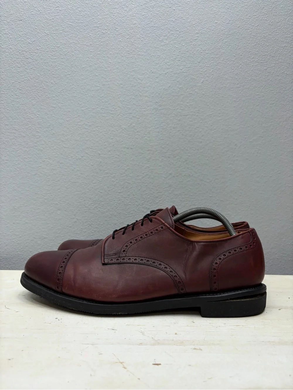 Allen Edmonds Maroon Leather Lexington Oxford Shoes Size 12